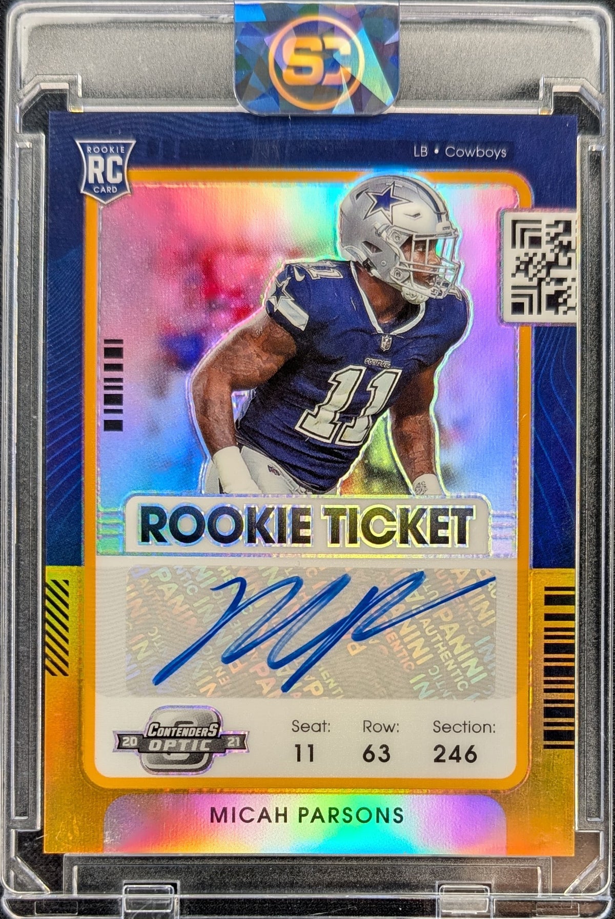 Micah Parsons 2021 Contenders Rookie Ticket Auto RC /50