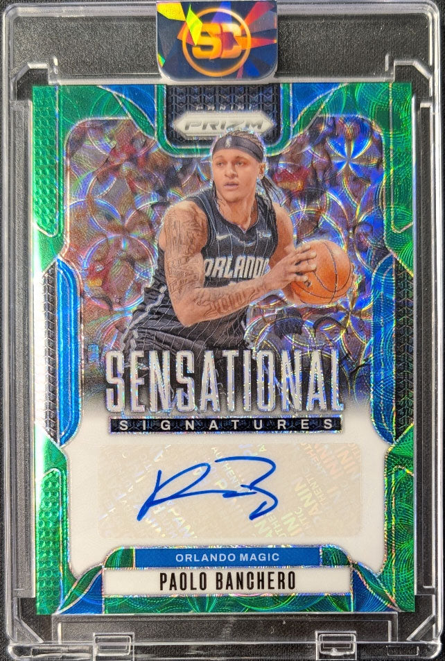 Paolo Banchero 2024 PRIZM Sensational Signatures Green Choice Auto /8
