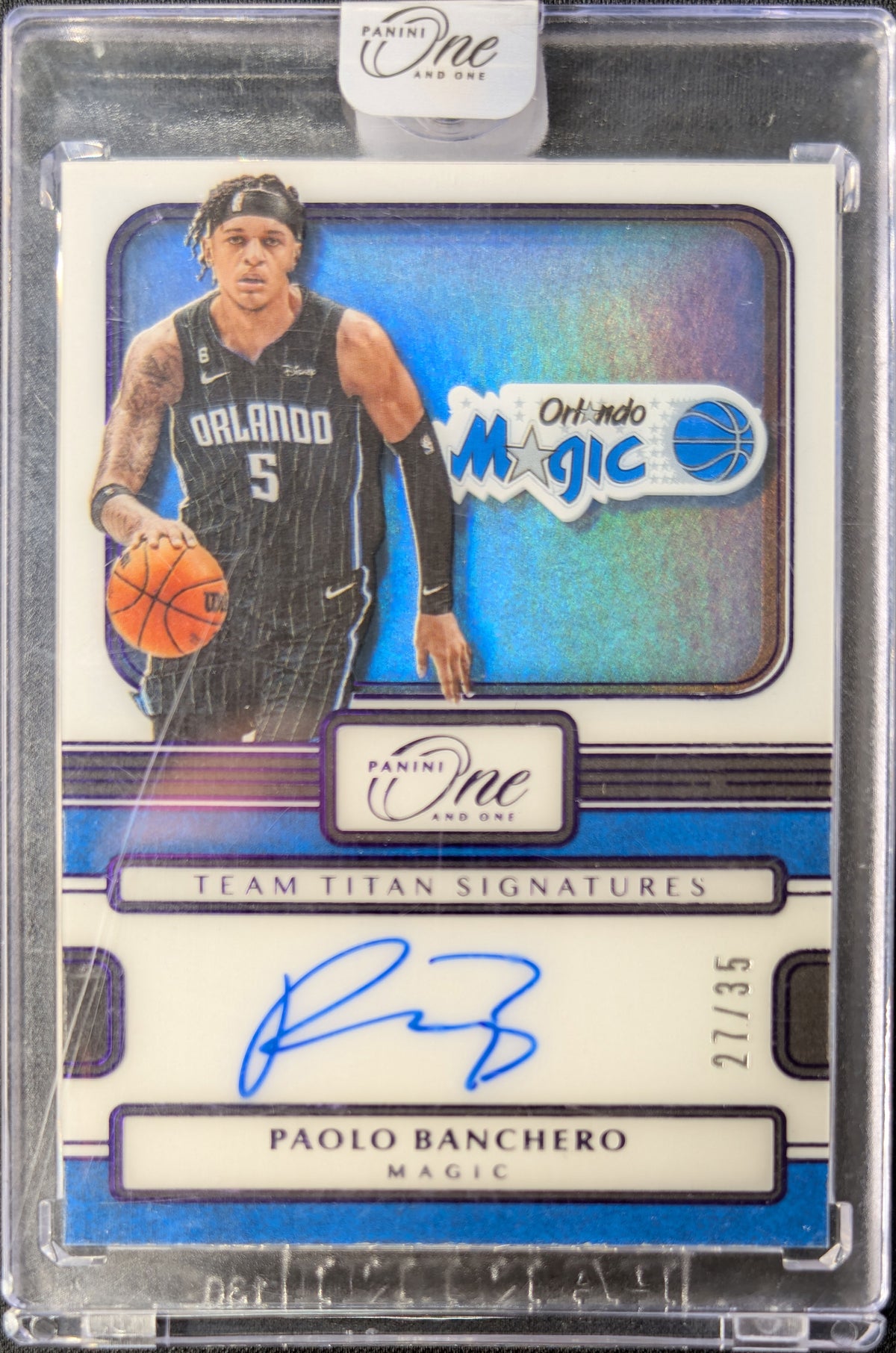 Paolo Banchero 2022 One and One Team Titan Signatures Auto /35