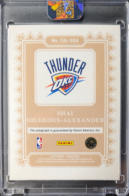 Shai Gilgeous-Alexander 2024 Calligraphy Signatures Auto