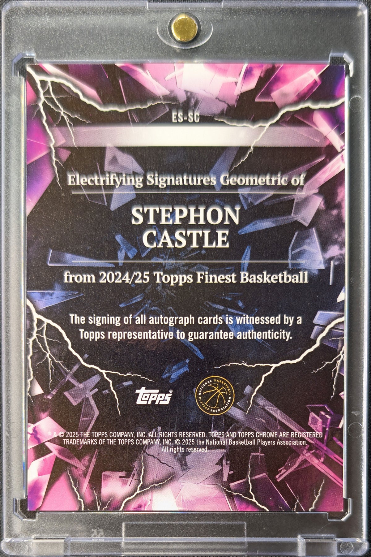 Stephon Castle 2025 Finest Rookie Black Electrifying Geometric Auto RC 5/25