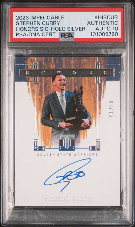 Stephen Curry 2023 Impeccable Honors Signature Holo Silver /15