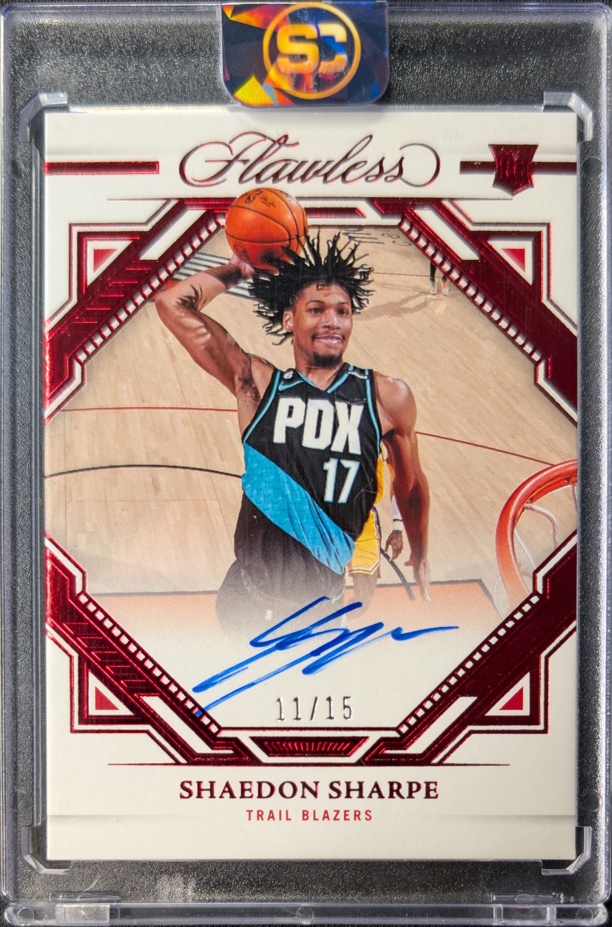 Shaedon Sharpe 2022 Flawless Ruby Auto Rookie /15