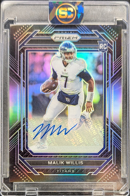 Malik Willis 2022 PRIZM BLACK Rookie Auto RC