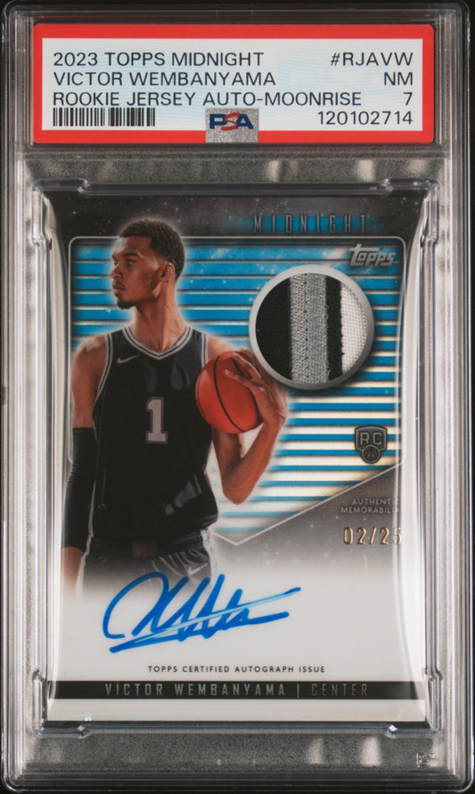 Victor Wembanyama Topps Midnight Rookie Jersey Auto /25